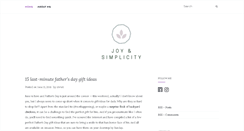 Desktop Screenshot of joyandsimplicity.com